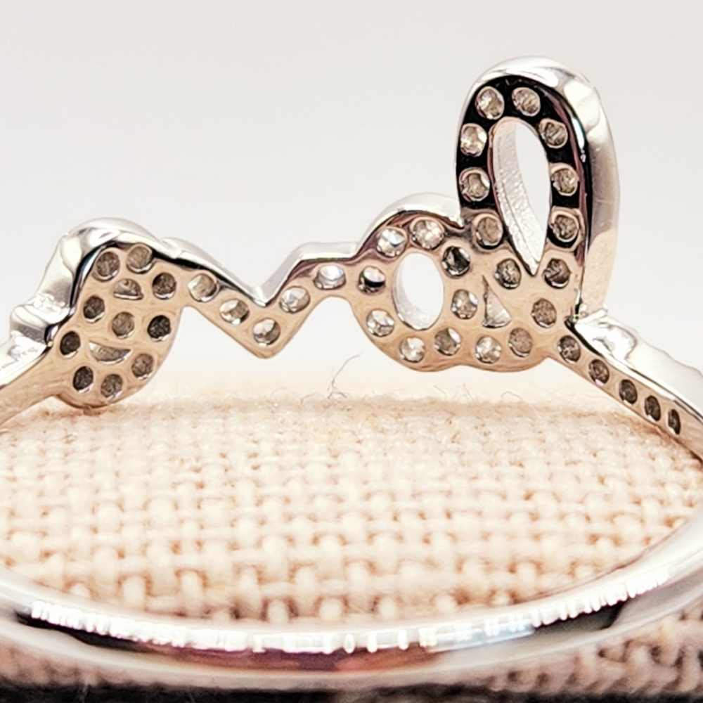 Scripted LOVE 925 Silver Ring - Picture 5 of 6